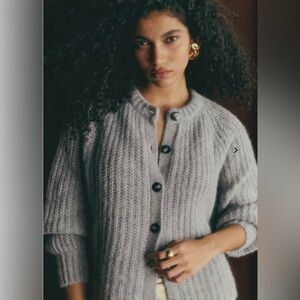 Sezane gilet Emile cardigan size M color gray